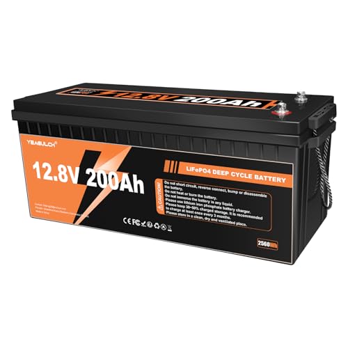 12V 300Ah LiFePO4 Lithium Battery, Built-in 200A BMS with 6000+ Deep Cycles Rechargeable 3840Wh Lithium Battery for RV Solar Marine Solar Panel Camping