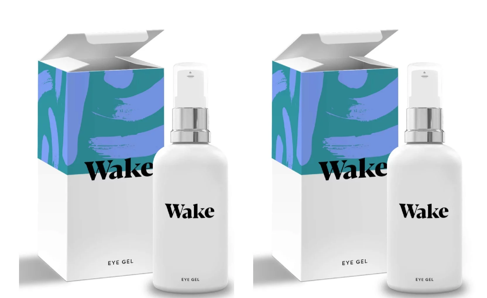 Wake Skincare Eye Gel - Hydrating Eye Serum for Puffy Eyes, Dark Circles, Eye Bags, Crows Feet and Wrinkles – Vitamin E – Collagen - 30ml Anti Ageing Eye Cream (Pack of 2)