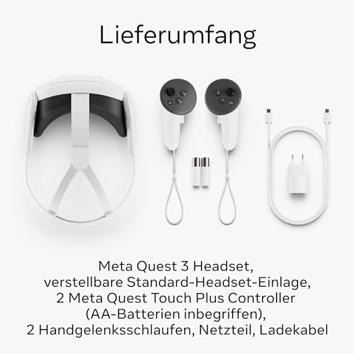 Meta Quest 3 128Gb – bahnbrechende Mixed Reality – leistungsstarke Technologie – Asgarth's Wrath 2 Bundle