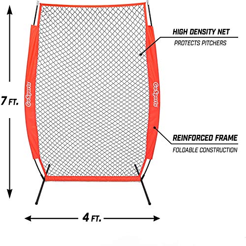 GoSports Baseball & Softball Pitching Screens - L Screen or I Screen - Pitcher Protection Net