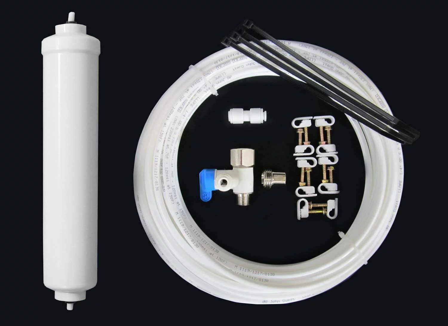 clover d7a hot and cold bottleless water dispenser with install kit, black