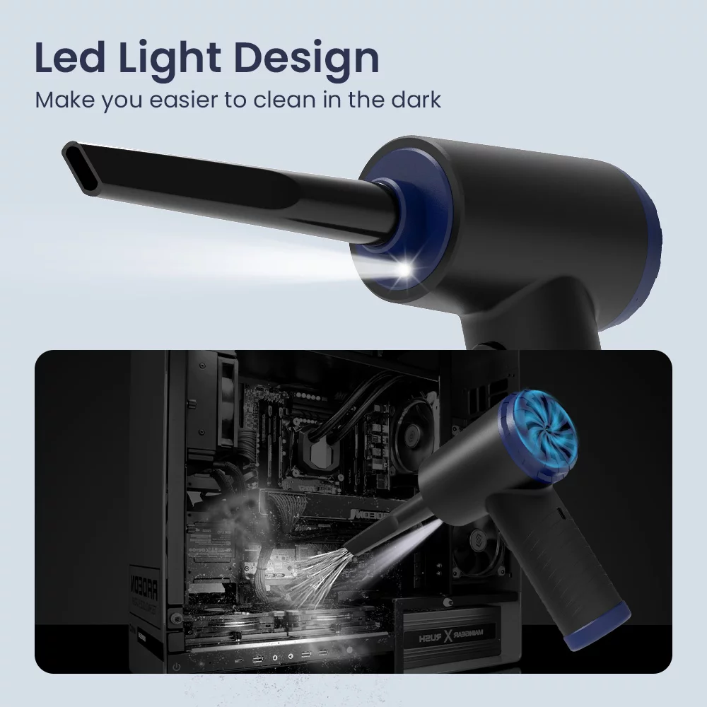 Compressed Air Duster, 100000RPM Electric Air Duster , Keyboard and Computer Cleaner, Replaces Compressed Air Cans