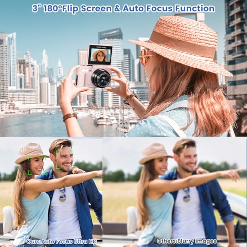 4K Digital Camera for Photography with 3