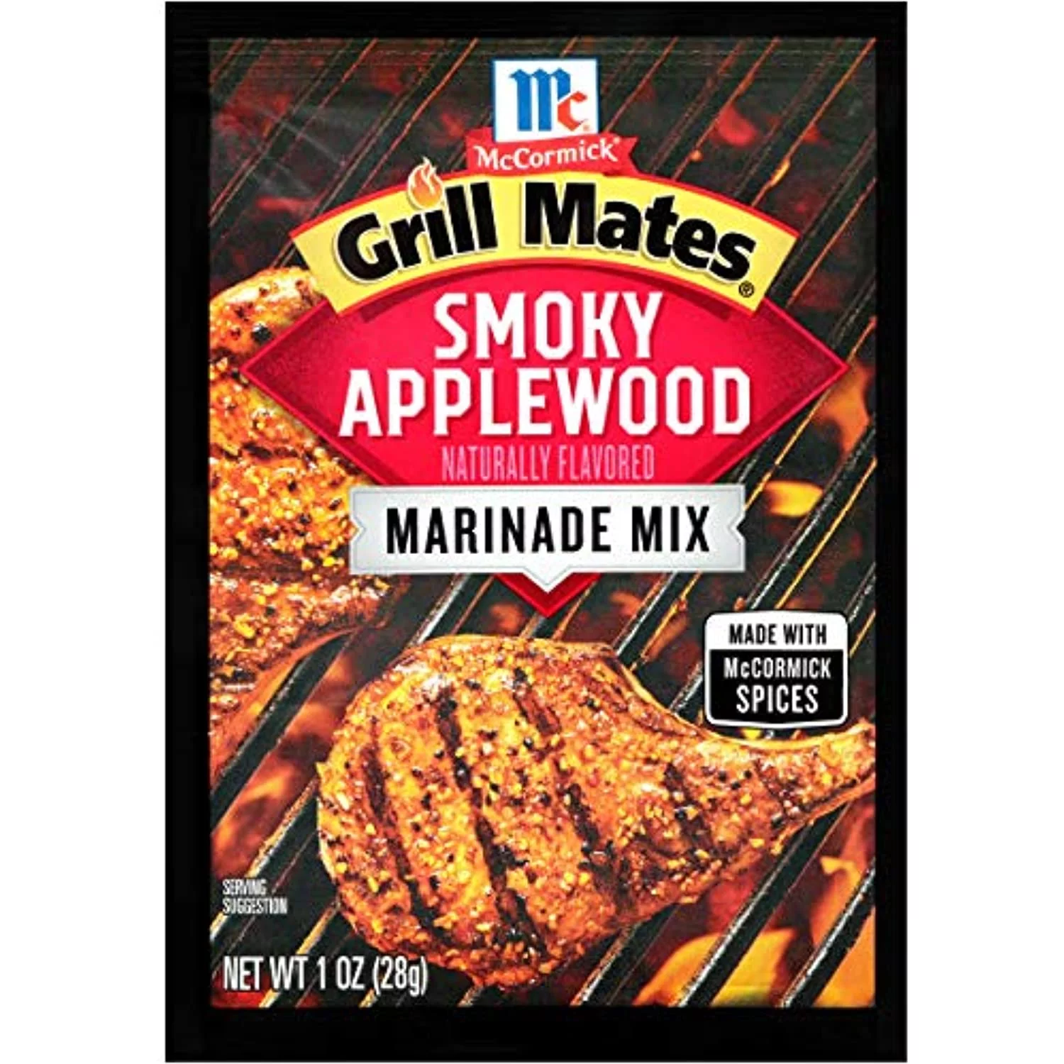Mccormick Grill Mates Smoky Applewood Marinade, 1 Oz,Pack Of 12