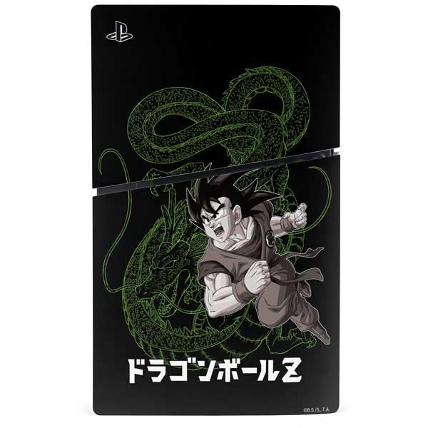 Skinit Decal Gaming Skin Compatible with PS5 Slim Disk Console - Officially Licensed Dragon Ball Z Goku Iconic Kanji Symbol Design