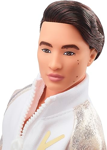 Barbie The Movie Signature Ken in White and Gold Tracksuit Exclusive Doll HPK04 Gold,white