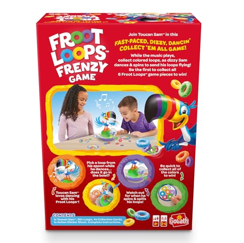 Goliath Froot Loop Frenzy - Skill & Action Game - The Fast-Paced, Dizzy, Dancin' Collect 'Em All Game! Ages 6 and Up, 2-4 Players