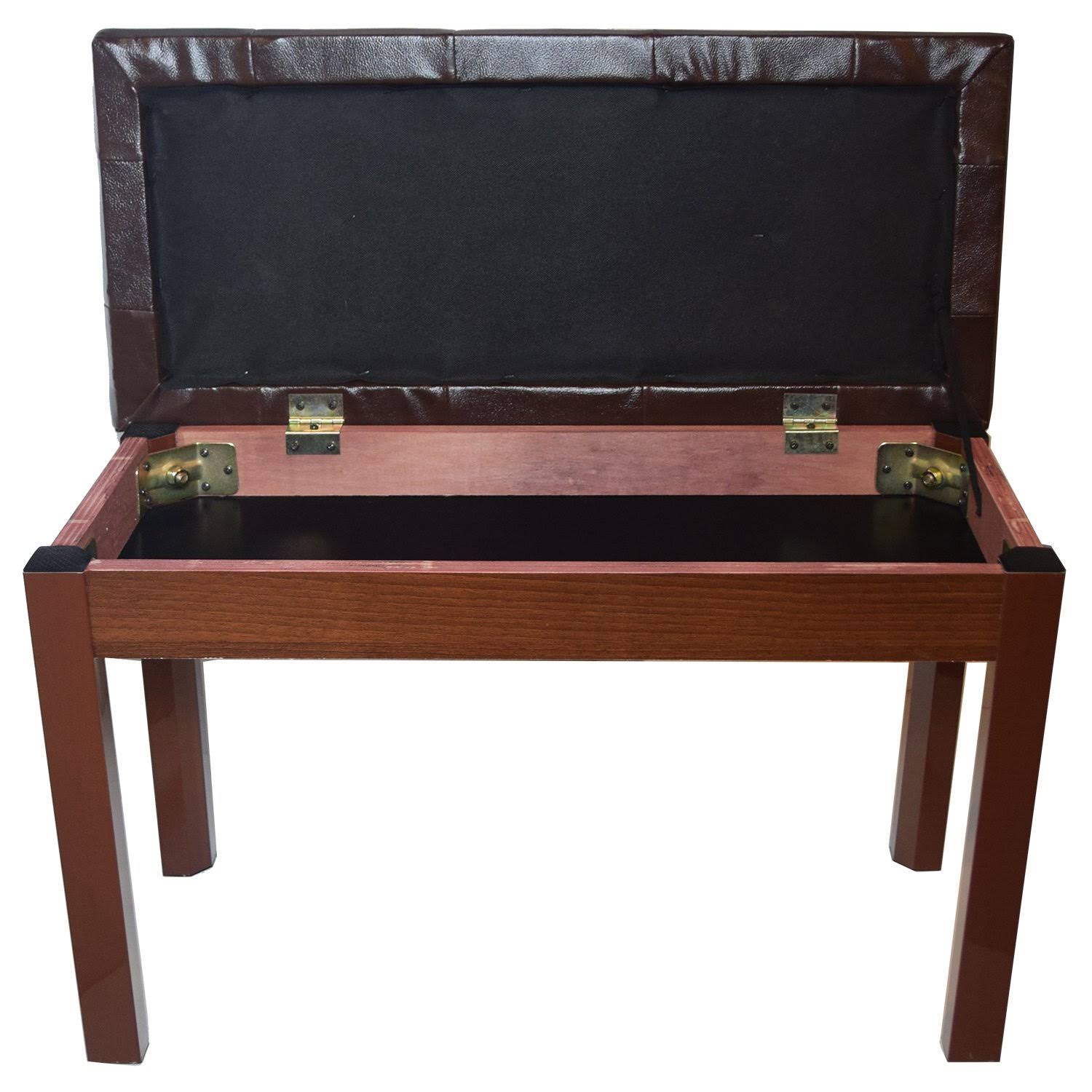 ChromaCast Padded Wooden Double Size Keyboard/Piano Bench, Walnut