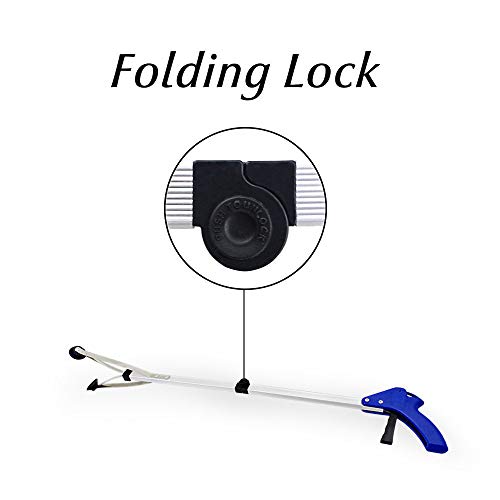 BeGrit 2 Pcs Reacher Grabber Suction Cup Grip Foldable Long Arm Reaching Claw Hand Grabber Trash Pickup Tool