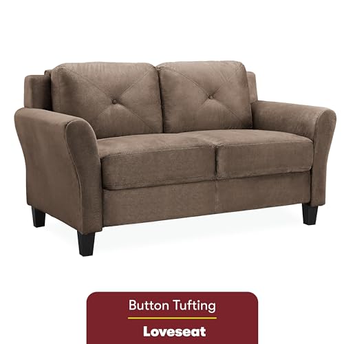 Lifestyle Solutions Harrington Loveseat, Black