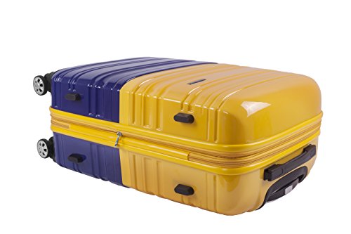 Rockland Melbourne Hardside Expandable Spinner Wheel Luggage, Two Tone Navy, Carry-On 20-Inch