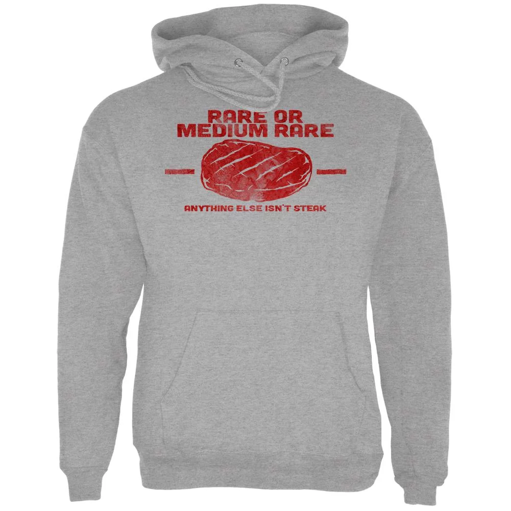 Steak Rare of Medium Rare Mens Hoodie Storm Grey SM