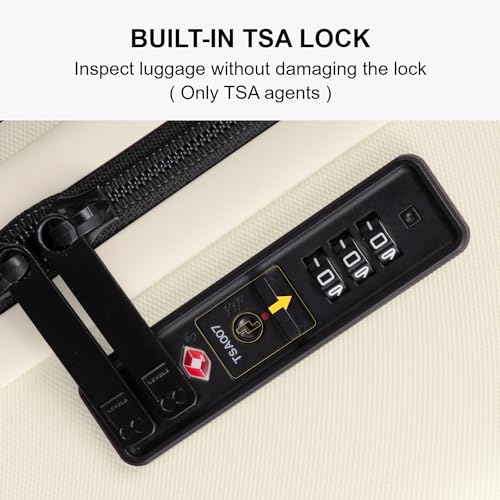 LEVEL8 Hard Shell Carry on Luggage Airline Approved, Carry-on Suitcases with Wheels, Lightweight Luminous Textured Hardside Travel Bag with Tsa Lock, 20 Inch, Black