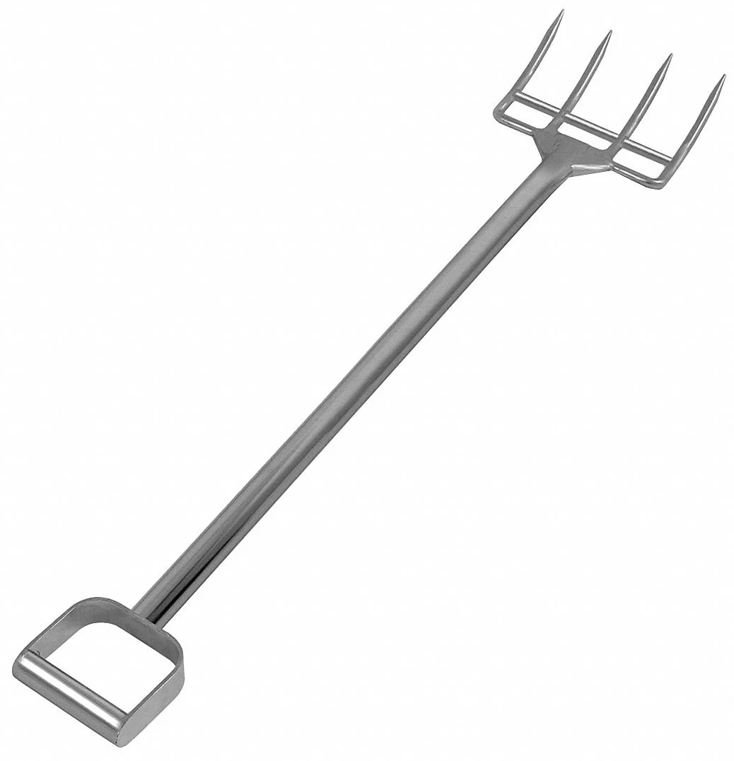 Sani-Lav Reinforced Fork,12 in Tine L,D Handle  2074SR