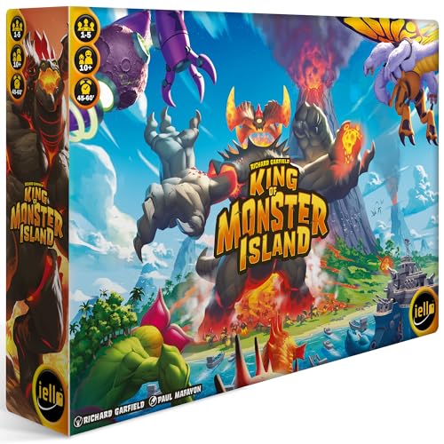 IELLO: King of Monster Island - Strategy Board Game, Sequel of The King of Line, Family Game, Play Cooperatively, Ages 10+, 1-5 Players, 60 Minutes