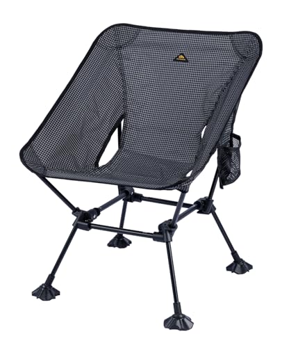 iClimb Ultralight Compact Camping Folding Beach Chair with Anti-Sinking Large Feet