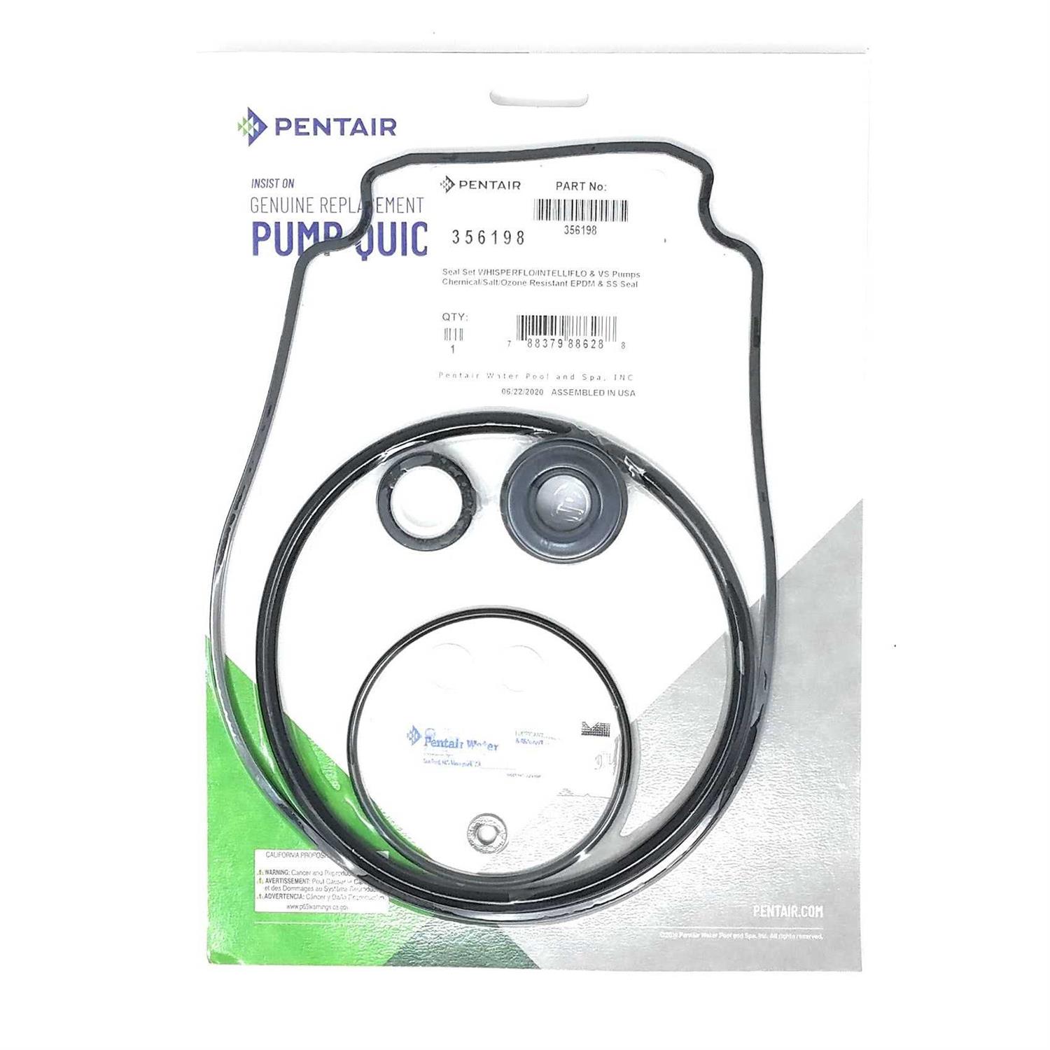 356198 Pentair Seal Kit WhisperFlo IntelliFlo