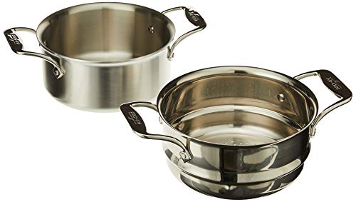 All-Clad BD55303 D5 Brushed 18/10 Stainless Steel 5-Ply Bonded Dishwasher Safe Casserole with Lid and Steamer Cookware, 3-Quart, Silver -