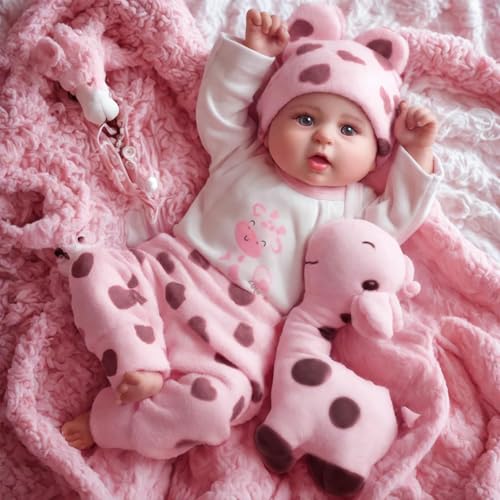 JIZHI Reborn Baby Dolls Realistic - Bailyn 20 Inch Lifelike Baby Doll Soft Body Life Like Baby Dolls, Real Life Newborn for Girls Boys Kids Age 3+