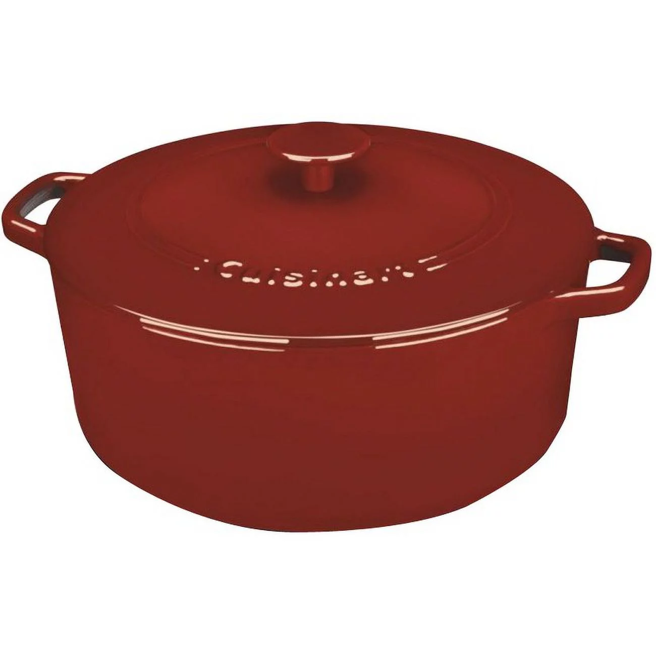 Cuisinart Chef'S Classic Enameled Cast Iron 7 Qt. Round Covered Casserole-Cardinal Red