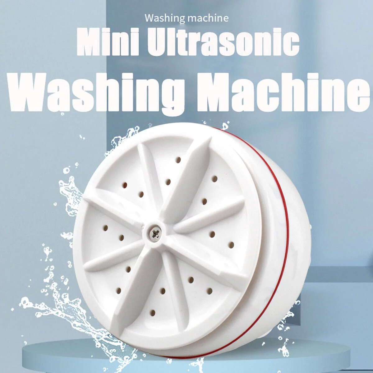 Mini Washing Machine Ultrasonic Turbine Laundry Washer Portable Travel Home