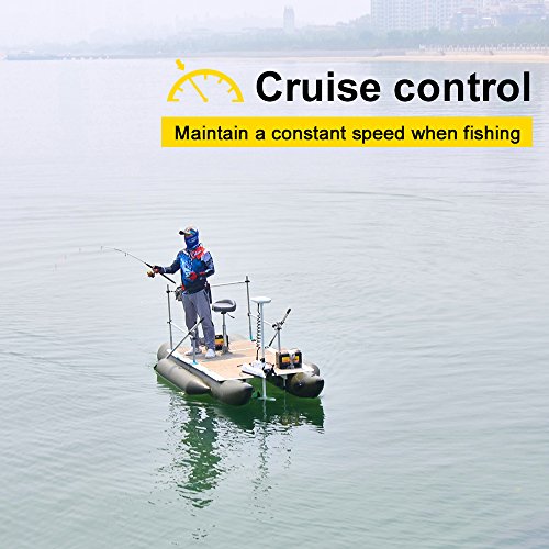 AQUOS HASWING White 12V55LBS 54inch Bow Mount Trolling Motor with 2.4G Remote Control, Wireless Foot Control, Quick Release Bracket for Inflatable Boat Bass Boat Fishing, Freshwater/Saltwater