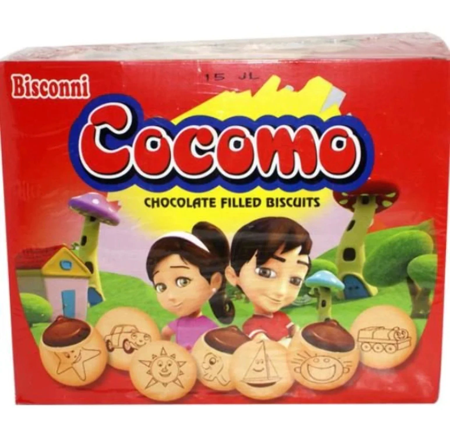 Bisconni Cocomo Chocolate Filled Biscuits 528 Grams (Pack of 4)