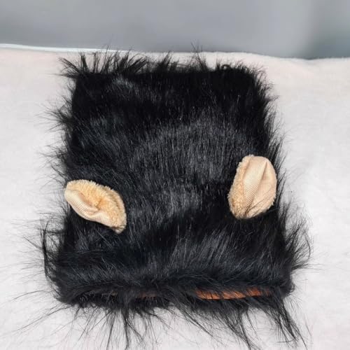 Pet Wigs Lion Mane Wig for Dogs with Ears, Dog Wig Cosplay Decorations for Halloween, Christmas and Parties(Brown)