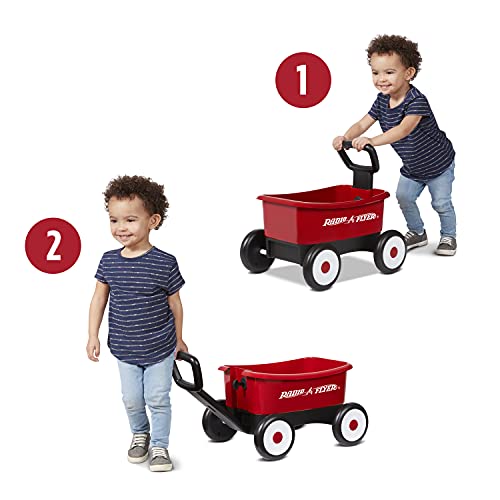 Radio Flyer My 1st Wagon with Beach and Garden Tools, 2-in-1 Wagon, Ages 1-4 , Red