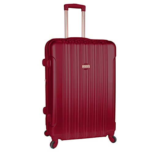 kensie Women's Alma Hardside Spinner Luggage, Expandable, Japanese Carmine Red, Carry-On 20-Inch