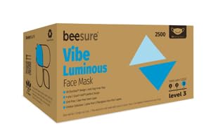 BeeSure BE2580case Pure Vibe Face Mask, White (Case of 400)