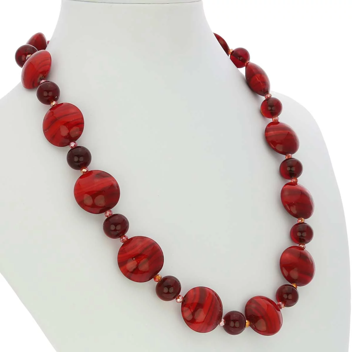 GlassOfVenice Murano Glass Wonders Necklace - Ruby Red