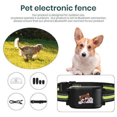 Upgraded GPS Dog Fence & Tracking Collar System - No Subscription Required, Customizable Boundaries via App, Waterproof Rechargeable Collar with Remote Training, 1-Minute Setup, Long Battery Life