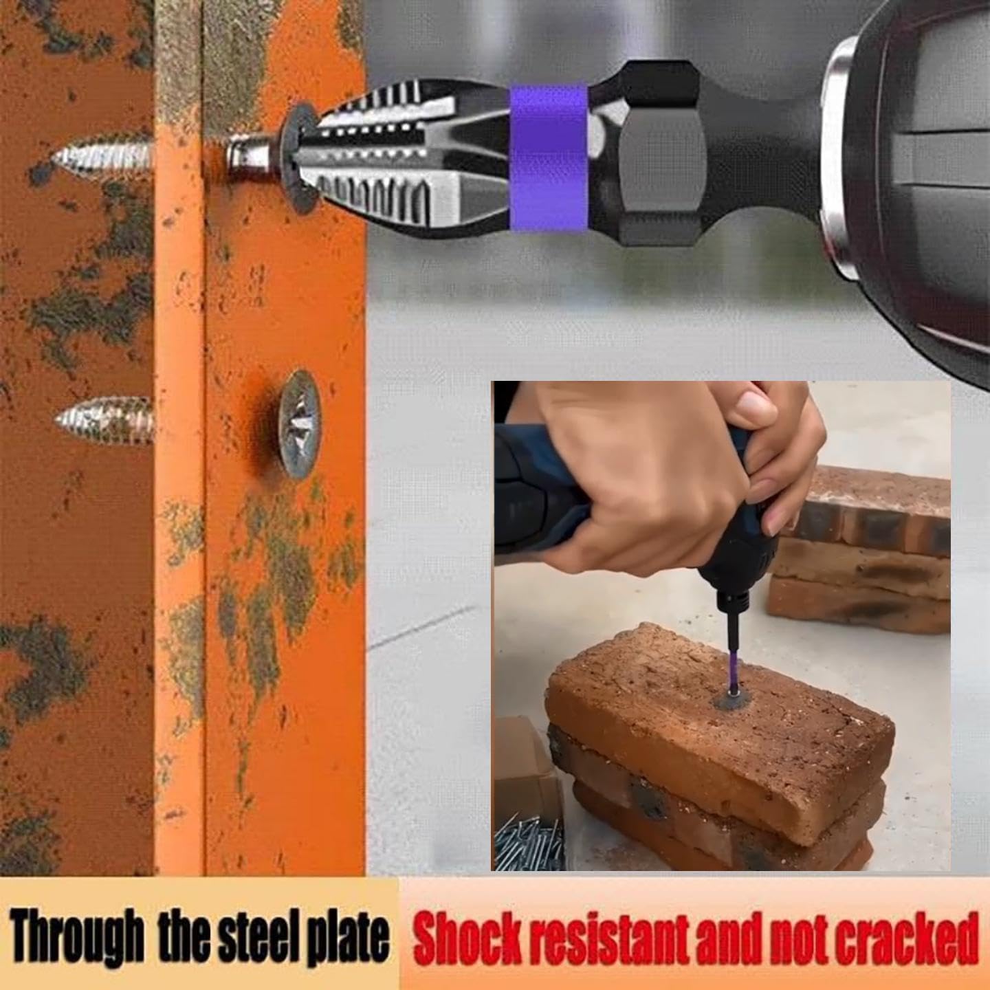 12-Piece D1 Anti-Slip And Shock-Proof Bits With Phillips Screwdriver Bit Sets, 1/4 Hex Shank Phillips Head Drill Bits High Hardness And Strong Magnetic Bit