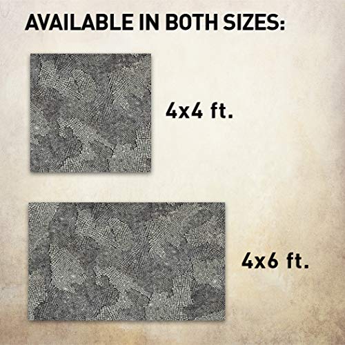 Battle Game Mat - 48x48 - Dungeons Tabletop Dragons Dice Role Playing Map - Wargaming RPG Warfare 40k Flames War - Reusable Miniature Figure Board Games - Warhammer Gaming Vinyl Mat