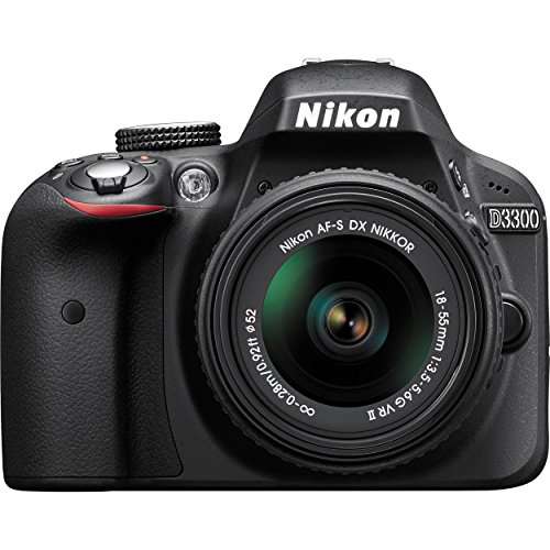 Nikon D3300 24.2 MP CMOS Digital SLR with Auto Focus-S DX Nikkor 18-55mm f/3.5-5.6G VR II Zoom Lens (Black)
