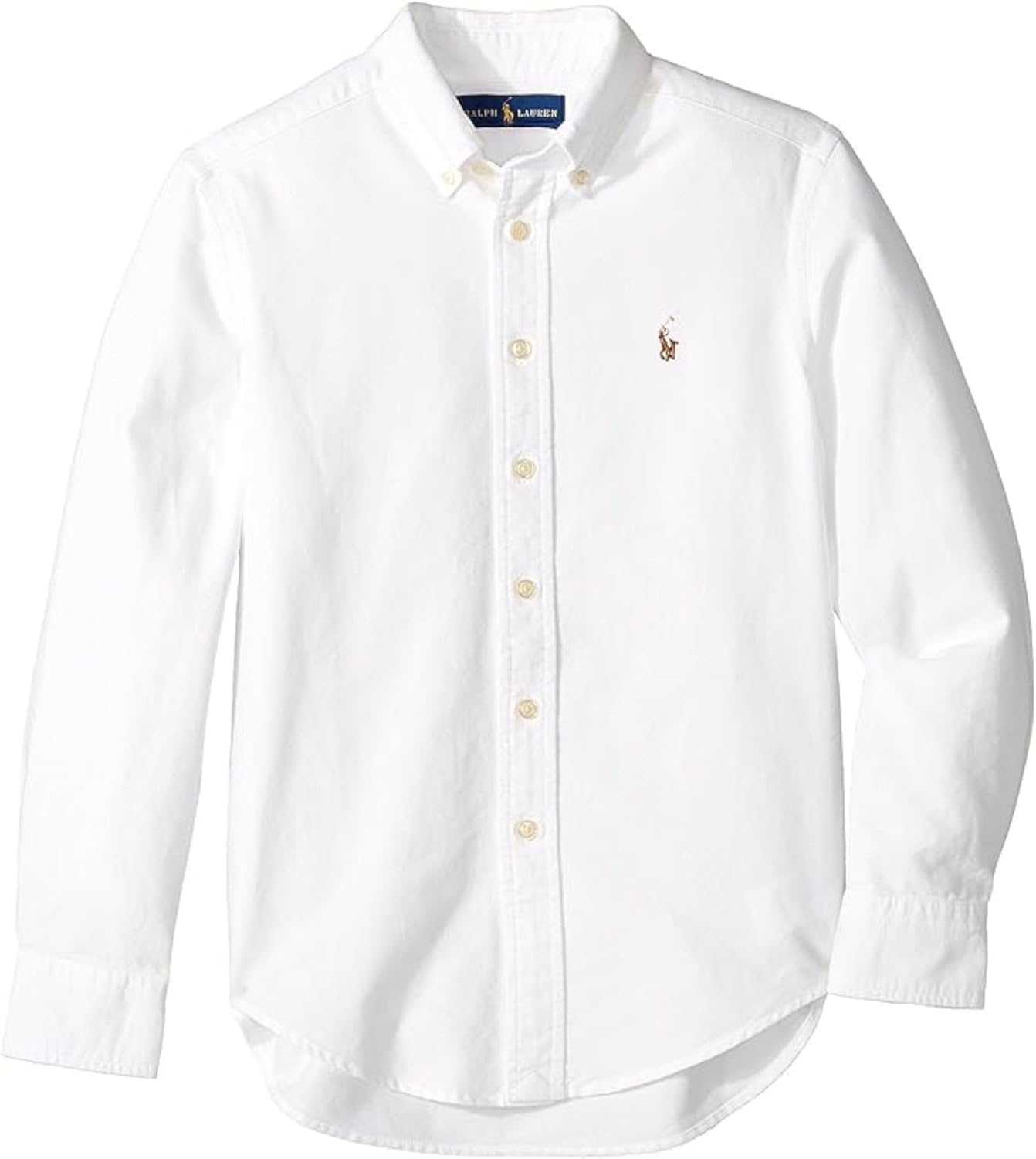POLO RALPH LAUREN Boys Long Sleeve Oxford Shirts Little Kids Size 6 White