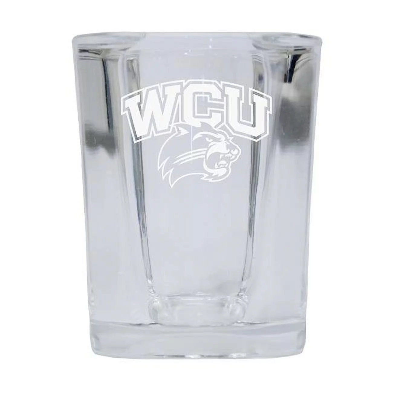 Western Carolina University 2 oz Square Shot Glass - Pack of 2 White