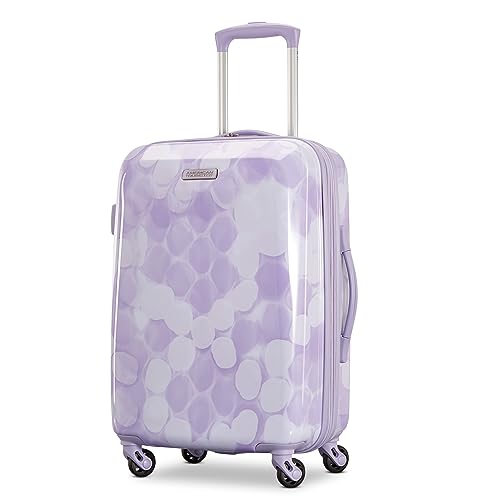 American Tourister Moonlight Hardside Expandable Luggage with Spinner Wheels, Blue Terazzo, 2-Piece Set (20/28)