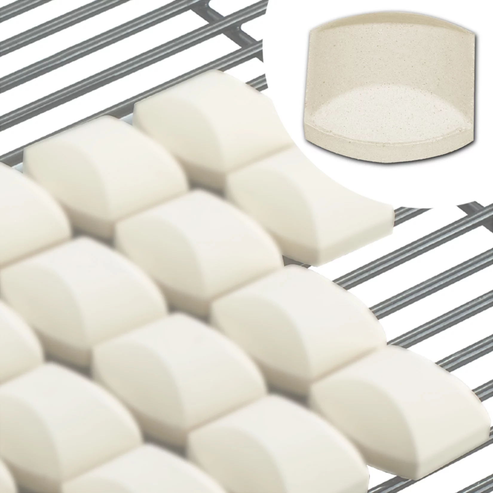 GasSaf Ceramic Briquettes Replacement for 06000Y, NEXGRILL, Turbo Gas Grill, Ceramic bbq Briquettes Improve Heat Distribution,50 PCS