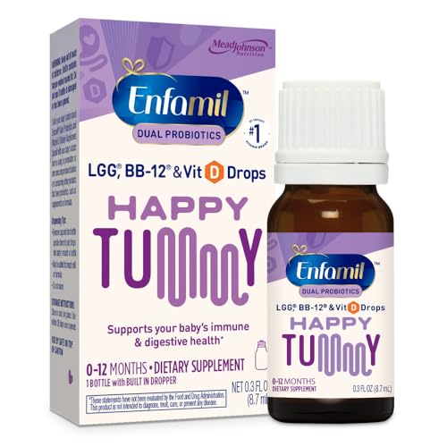 Enfamil Dual Probiotics Vitamin Drops, Supports Baby's Immune & Digestive Health*, 8.7mL Bottle​