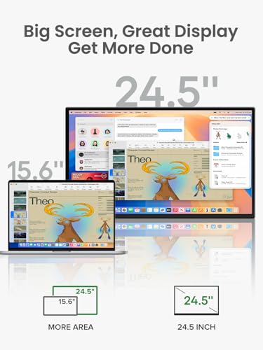 Portable Monitor 18.5 inch 120hz for Laptop, FHD 1080P Portable Gaming Monitor w/VESA Kickstand HDR Speakers USB C Mini HDMI for Phones PC Gaming Devices, Travel Second Screen for Business