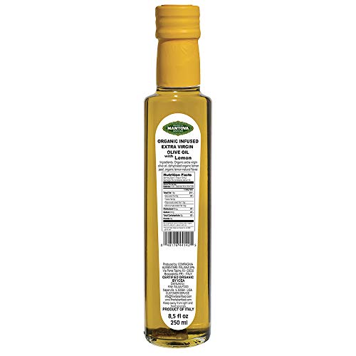 Mantova Organic Flavored Extra Virgin Olive Oil Variety Pack – Garlic, Basil, Chili, and Lemon (8.5 oz Bottles, Pack of 4) – Perfect for Cooking, Dressing, and a Great Gift Item