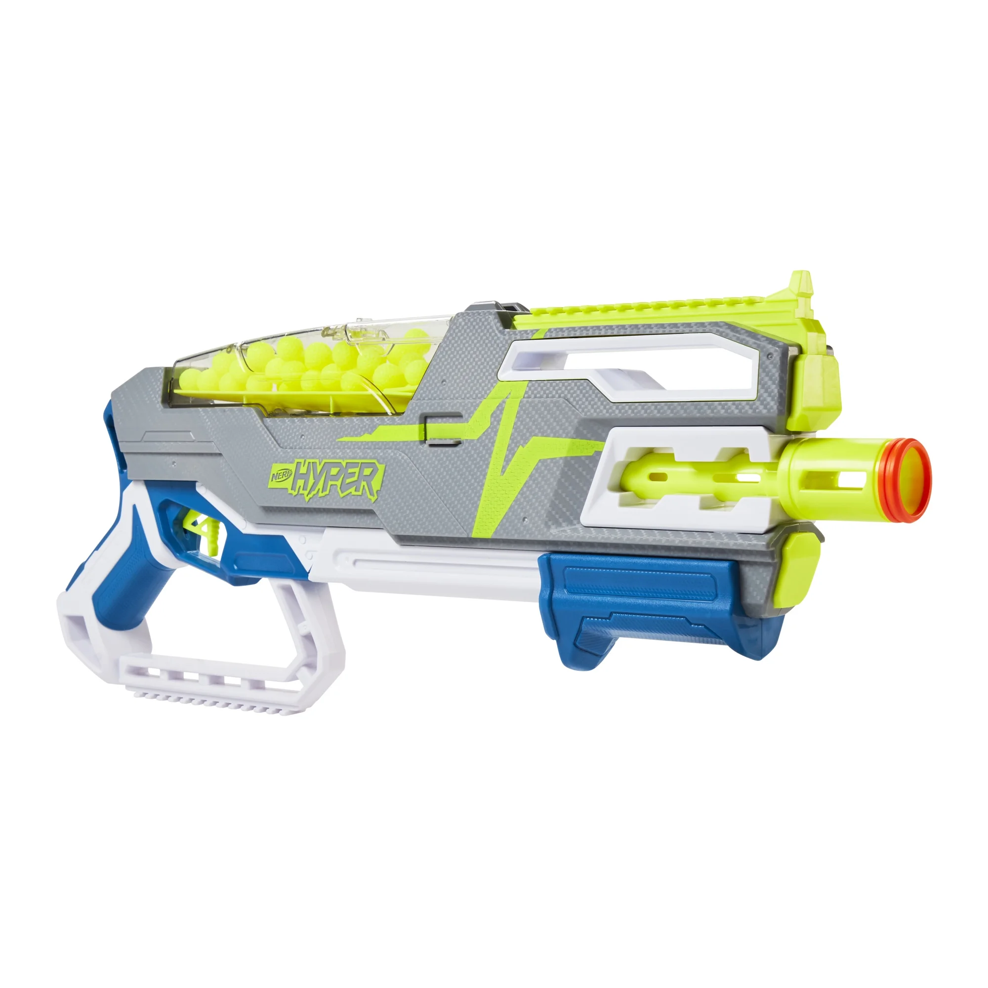 Nerf Hyper Siege-50 Pump-Action Blaster, 40 Nerf Hyper Rounds Included, Ages 14+