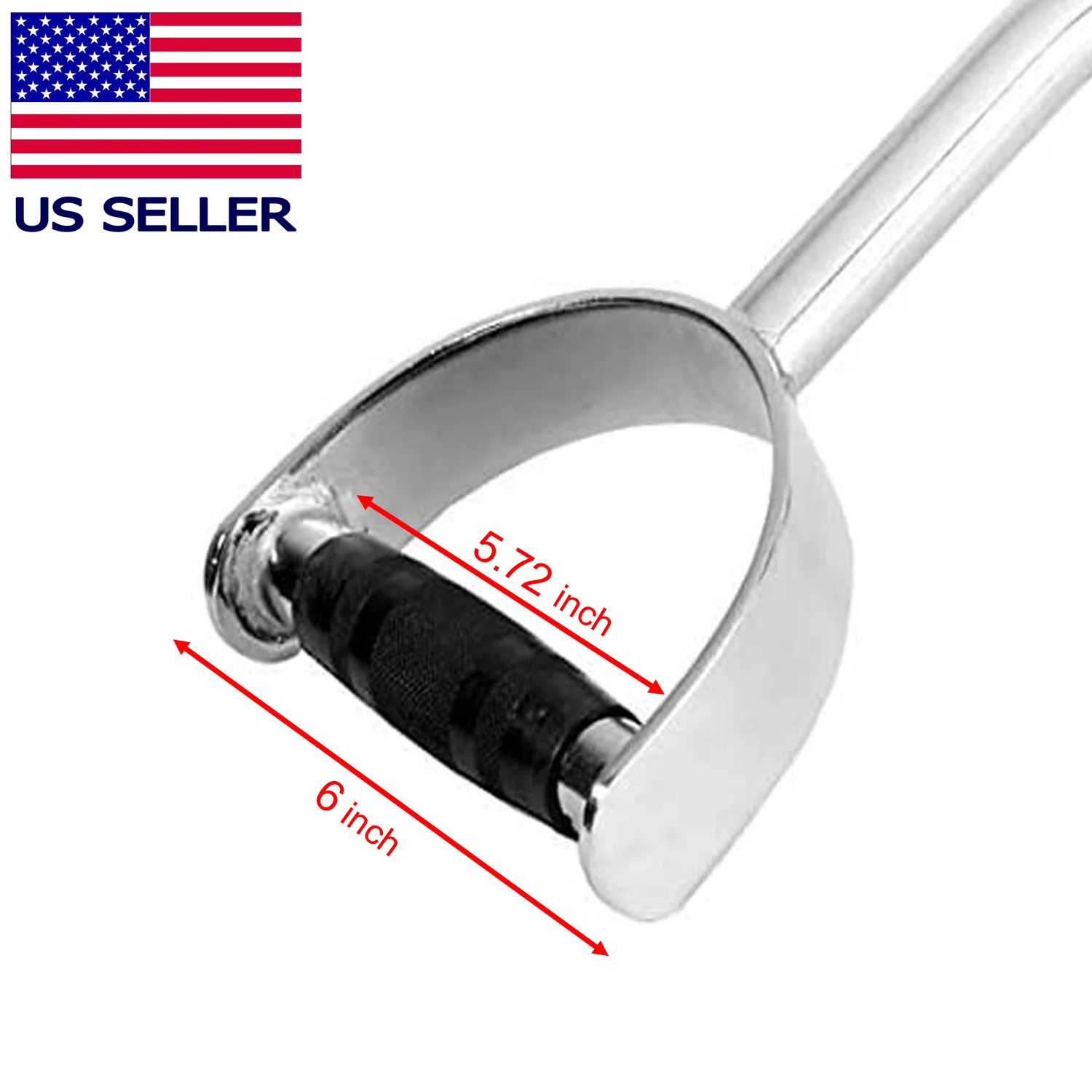 FITNESS MANIAC USA Home Gym Cable Attachment Handle Machine 28 Inch LAT Bar Deluxe LAT with Solid Metal Pro Non-Slip Hand Grips Style