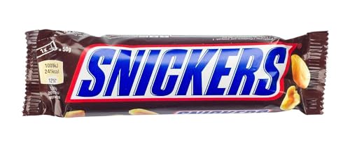 Snickers Single Bar Chocolate Candy, bars of 1.86oz each- 1.86oz (36PACK)