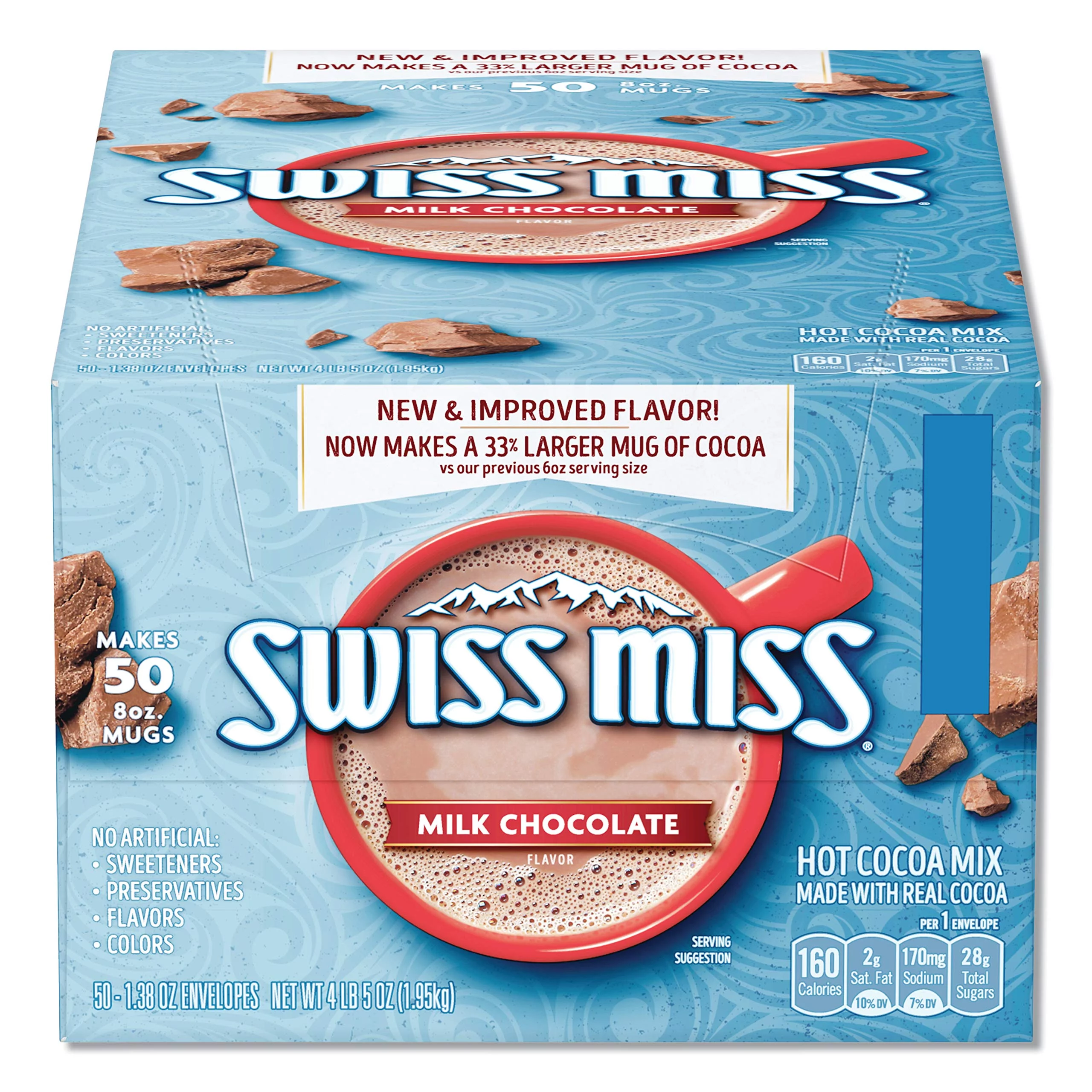 Swiss Miss Milk Chocolate Hot Cocoa Mix 50-1.38 Oz Envelope