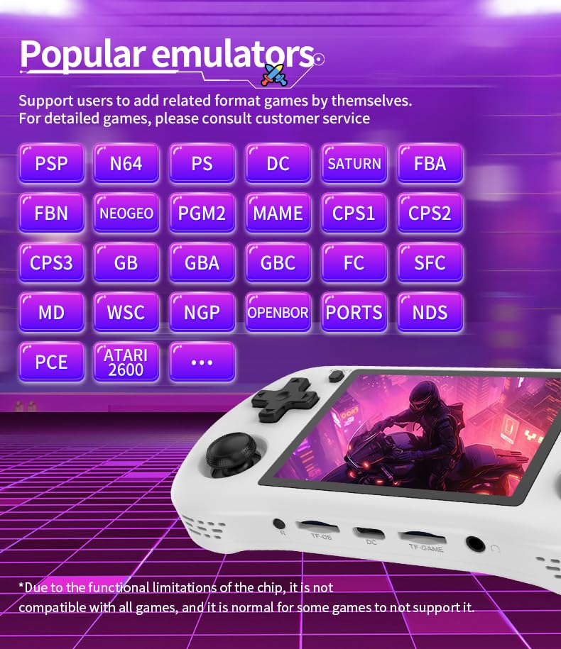 Powkiddy X35H Retro Handheld Game Console, - 10,000+ Games, 3.5
