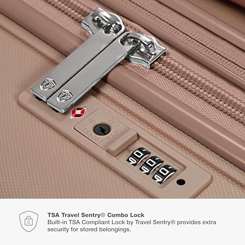 Traveler's Choice Pagosa Indestructible Hardshell Expandable Spinner Luggage, Black, 22