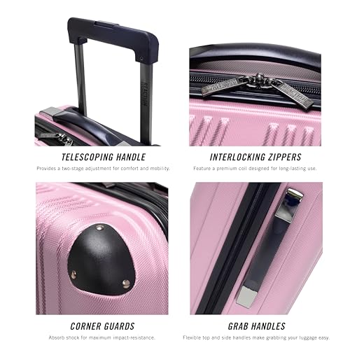 Kenneth Cole REACTION Out of Bounds Lightweight Hardshell 4-Wheel Spinner Luggage, Cobalt Blue, 20-Inch Carry On